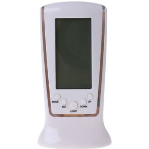 Digitale Lcd Wekker Kalender Thermometer Achtergrondverlichting Home Tafel Bureau Wekker