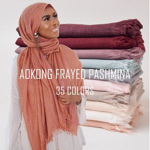 10 Stks/partij Vrouwen Oversize Solid Plain Hijab Sjaal Sjaals Hoofd Wraps Viscose Kasjmier Moslim Verzwakte Hijaabs Pashmina