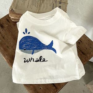 2022 Zomer Baby Korte Mouwen T-shirt Leuke Animal Print Kids T Shirts Baby Jongen Cartoon T-shirt Katoen meisjes Tee Baby Tops