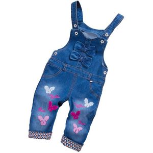 Bibicola Herfst Baby Jeans Jumpsuit Broek Meisje Overalls Jeans Kleding Kids Vlinder Denim Jumpsuit Baby Meisjes Jeans