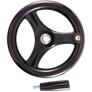 1Pcs Black Freesmachine Draaibank Cnc 3D Printer Spoked Hand Wiel Ronde Bakeliet Drie Handwiel 200Mm