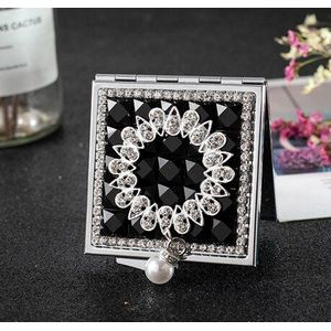 Mode Vrouwen Mini Pocket Cosmetische Make-Up Spiegel, 2 Kanten Opvouwbaar Compact Schoonheid Spiegel Make Upl, Party Gunsten Cadeaus