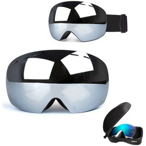Skibril UV400 Sferische Dubbele Lagen Anti-Fog Bescherming Warm Houden Grote Lenzen Sneeuw Bril Snowboard Sneeuwbril