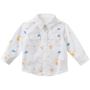 DBX14753 Dave Bella Herfst Baby Jongens Cartoon Print Zakken Shirts Baby Peuter Tops Kinderen Kleding