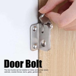 2 Sets Handleiding Deur Bolt Rvs Punch-Gratis Bolt Lock Garderobe Badkamer Deur Accessoires
