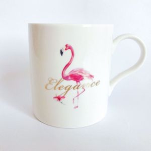 Westerse Stijl Servies Flamingo Keramische Schotel Lepel Nordic Bloem Rechthoekige Bone China Mok Ontbijt Plaat Kom Servies