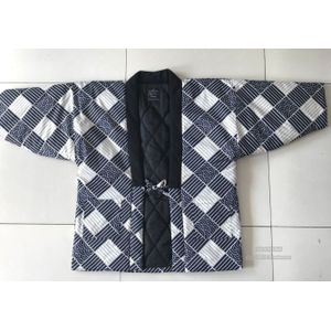 Winter Mannelijke Warme Kimono Haori Dikke Katoenen Gewatteerde Jas Herfst Casual Home Kleding Mannen Effen Kleur Losse Overjas M2117
