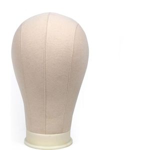 Alileader Mannequin Hoofd 20/21/22/23/24/25 Inch Beige Display Oefenpop Maken Styling Canvas Hoofd 50Pcs T Pijn Gratis
