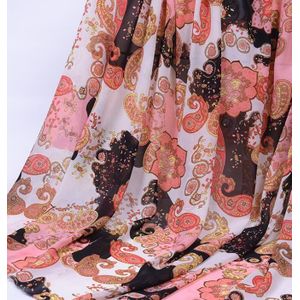 Jurk stof chiffon bloem print 75D materiaal poly DIY cosplay blouse sjaal gekwalificeerde 100*150 cm