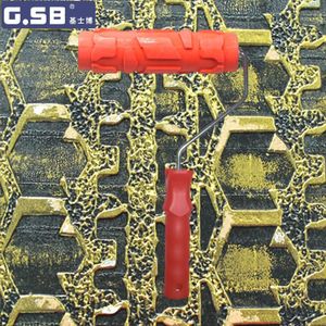 7 "Inch Roller Behang Roller Verf Tool Sets Model Reliëfs Verf Rollers 3d Rubber Vloeibaar Behang NO.144