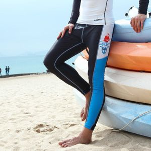 Heren Lange Mouw Rashguard Bescherming Splice Basic Skins Surfen Badmode lange broek Strakke legging surf volledige pak zwemmen