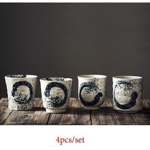 1pcs KINGLANG Japanse Stijl Tea Cup Keramische handgeschilderde Koreaanse Kungfu Theekopje Water Cup