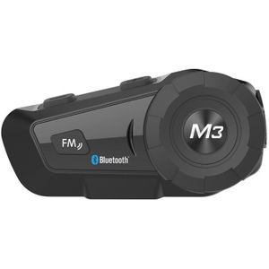 Mornystar M3 Plus Bluetooth Motorhelm Intercom Fm Interphone Headset + Soft Microfoon Voor Integraalhelm