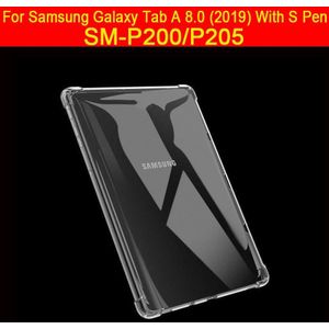 Cover Voor Samsung Galaxy Tab Een 8.0 8.4 T380 T290 P200 T307 Tablet Case Tpu Silicon Transparant Slim Airbag cover Anti-Fall