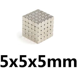 50/100/200 Stuks 5X5X5 Mm Kleine Vierkante Magneten N35 Neodymium Magneet Permanente Ndfeb Sterke 5*5*5 Mm Krachtige Magnetische