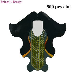 100 Stks/pak Vierkante/Ruit/Stiletto Vorm Zelfklevende Nagel Vorm Stickers Voor Gel Acryl Nail Tips Uitbreiding Acryl curve