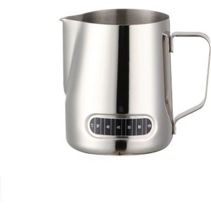 600Ml Melkkan Rvs Melk Opschuimen Jug Espresso Koffie Pitcher Met Geïntegreerde Thermometer Voor Maken Koffie Craft