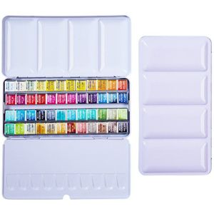 Professionele 12/24/36/48 Kleuren Solid Aquarel Verf Set Blikken doos Water kleur Pigment voor Art levert