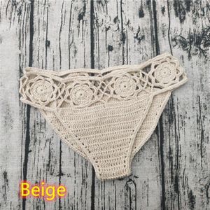 Handgemaakte Gehaakte Bloem Shorts Bottom Sexy Vrouwen Bikini Korte Zwembroek