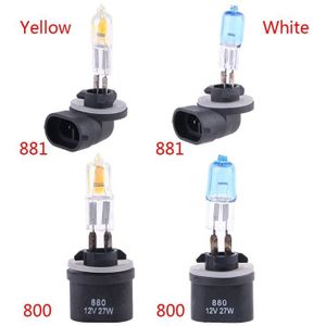 1 Pc 880/881 12V27W Voertuig Auto Mistlampen Halogeenlamp Koplampen Lamp Licht 3000K-5000K Wit/geel Licht 12V Auto Styling