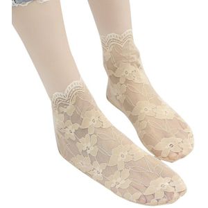 L93F 1 Paar Vrouwen Bloemen Kant Visnet Sokjes Katoen Stretch Hollow Out Dress Sok Voor Vrouwen Meisjes Korte kousen