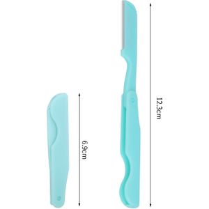 Facial Ontharing Wenkbrauw Shaper Scheren Tarwe Straw Fold Wenkbrauw Trimmer Wenkbrauw Scheermesje Make-Up Tool