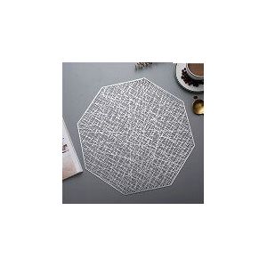 6 Stuks Restaurant Ronde Pvc Placemat Nordic Anti-Brandwonden Tafel Mat Steak Plaat Placemat Eettafel