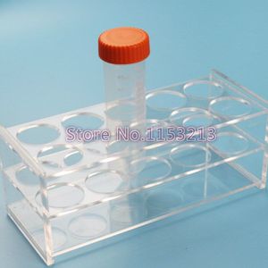 50 ml * 10-holes Rechthoek transparante soort Plexiglas centrifugebuis rek organische glazen reageerbuis stand 10 vents Diameter 30mm