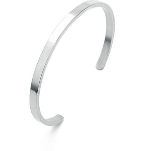 Xinyao 4 Mm 8 Mm Breedte Oppervlak Blank Manchet Armband Bangles Voor Vrouwen Mannen Zilveren Kleur Rvs Open Bangle viking Sieraden