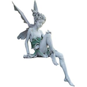 Tudor En Turek Zitten Fee Standbeeld Engel Standbeeld Externe Zitten Voor Tuin Fairy Engelen Elfen Decoratie Tuin Yard Ornament