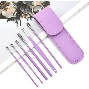 6Pcs Rvs Ear Wax Removal Tool Oren Gezondheidszorg Oor Wax Verwijderen Oor Schoonmaken Kit Oor Zorg Oor schoonmaken Tool Oor Pick