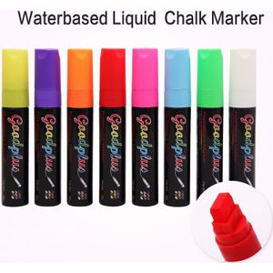 Flashcolor Neon Kleur 15mm Tip Grote Muur Verf Tekening Marker & Uitwisbare Fluorescerende Venster Vloeistof Krijt Marker Pen