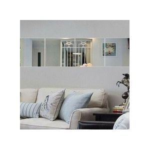 9Pcs 15Cm Vierkante Spiegel Muurstickers 150*150*0.1Mm Moderne Home Living Verfraaien Muren deuren Ramen