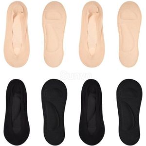 4 Pairs Arch Ondersteuning Sokken Voor Vrouwen Flatfoot Orthopedische Schoenen Pads Platte Voet Hoge Hak Onzichtbare Katoen Boot Sok Inserts pad