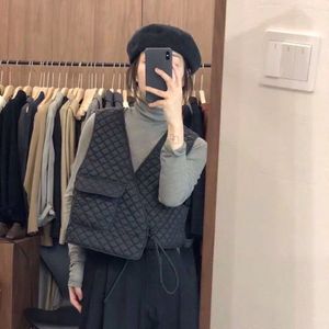 Diamant Rooster Kant Vest Losse Alle-Wedstrijd Vest Jas Vrouwelijke Koreaanse Temperament P3 1072