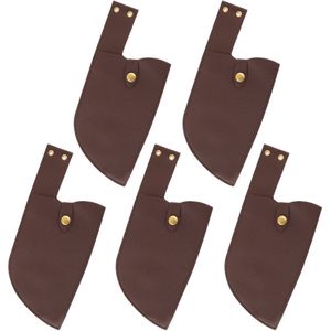 Xyj 7.5 Inch Mes Cover Set 5 Stuks Mes Cover Opslag Riem Loop Holster Carry Schede Lederen Schede Met ronde Gesp