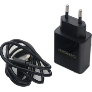 Doogee BL12000 Ac Adapter Fast Charger 3.0 Originele Reislader Eu Plug Adapter + Usb Kabel Dc 5V 7V 9V 12V 2A