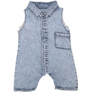 Denim Romper Pasgeboren Baby Jongen Meisje Zomer Mouwloze Pocket Kleding Peuter Kids Jumpsuit Sunsuit Kinderen Kleding Outfits