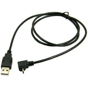 Cablecc 1M Up Schuine 90 Graden Micro Usb Male Naar Usb Data Kabel Voor Mobiele Telefoon &amp; Tablet