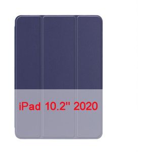 Qijun Case Voor Apple Ipad 10.2 Ipad 8 8th Generatie A2428 A2429 Funda Pc Back Lederen Smart Cover Auto slaap