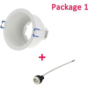 Geen Verstelbare Plafond Lamp Houder Bases Halogeen Licht Beugel Cup Aluminium Led Downlight GU10 MR16 Spot Light Bulb Lamp Houders