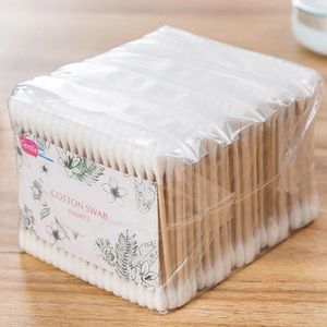 500Pcs Tweepuntige Wattenstaafjes Sticks Neus Oren Schoonmaken Oogschaduw Wand Zachte Huishouden Moet-Hebben Cosmetica make-Up Tool