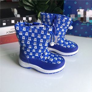 Mode 1 Paar Winter Warm Wol Boot Waterdicht Ski Kinderen Laars Jongen Leer Snowboots, Kid Boot