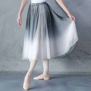 Nieuwkomers Ballet Rok Vrouwen Volwassenen Lyrical Rok Ballet Lange Chiffon Faldas Wrap Rokken Ballet Dans Kostuums