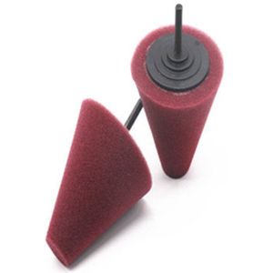 Auto Wiel Hub Polish Buffing Shank Polijsten Spons Cone Metal Foam Pad 6Mm Auto Onderhoud Auto Schoonmaken Tool 4 kleur