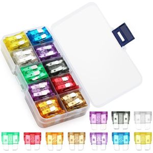 50 Stuks Auto Zekeringen Auto Blade Type Fuse Set Truck Voor Renault Arkana Duster Logan 2 Kaptur Sandero Laguna 2 kangoo Megan 3