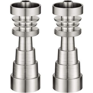 2 Stuks Titanium Wax Tool Rvs Cap Wax Tool Universele 6 In 1 Metalen Wax Tool Waterdicht Roestvrij Wax carving