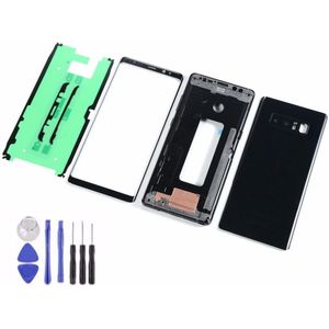 Voor Samsung Galaxy Note 8 N950 N950F Behuizing Metaal Midden Frame + Batterij Cover Glas + Front Lens Touch screen Panel Glas