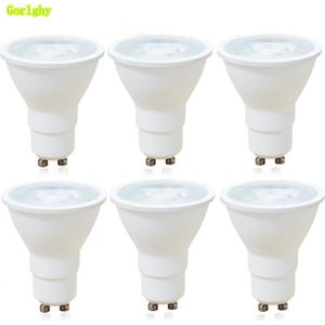 6 stks/partij Dimbare 6 W COB Spotlight GU10 MR16 (GU5.3) LED Spot Lamp 600LM Stralingshoek 60 voor Night Downlight Tafellamp 220 V