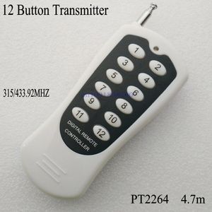 12 Channel/12/Toetsenbord RF Draadloze Afstandsbediening/Radio Controller/Zender voor 12V12CH ontvanger in China 315 MHZ 433 M